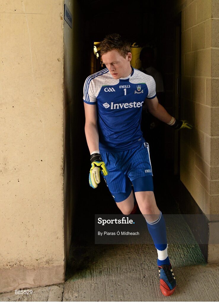 6 July 2014; Monaghan goalkeeper Rory Beggan leaves the dressing rooms before the start of the game. Ulster GAA Football Senior Championship, Semi-Final Replay, Armagh v Monaghan, St Tiernach's Park, Clones, Co. Monaghan. Picture credit: Piaras Ó Mídheach / SPORTSFILE