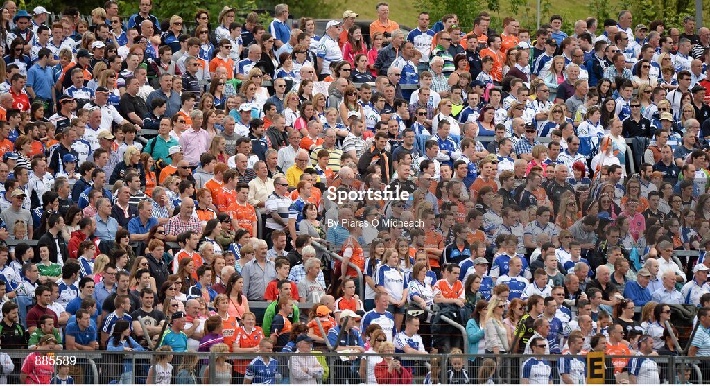 6 July 2014; A general view of spectators at the game. Ulster GAA Football Senior Championship, Semi-Final Replay, Armagh v Monaghan, St Tiernach's Park, Clones, Co. Monaghan. Picture credit: Piaras Ó Mídheach / SPORTSFILE