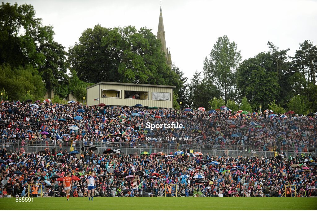 6 July 2014; A general view of the crowd during the game. Ulster GAA Football Senior Championship, Semi-Final Replay, Armagh v Monaghan, St Tiernach's Park, Clones, Co. Monaghan. Picture credit: Piaras Ó Mídheach / SPORTSFILE