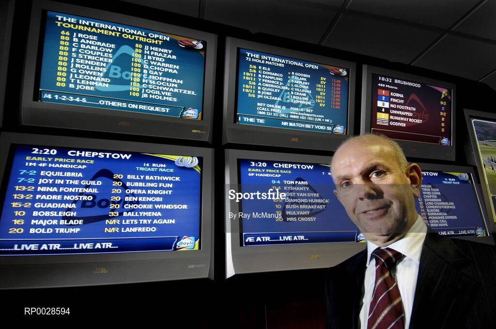 10 August 2006; Boylesports, Ireland's largest independent bookmaker, today celebrated opening the doors to the company's 100th shop on Dublin's Capel Street.  Manging Director and Founder of Boylesports John Boyle is photographed in the shop on Capel Street, Dublin. Picture credit; Ray McManus / SPORTSFILE