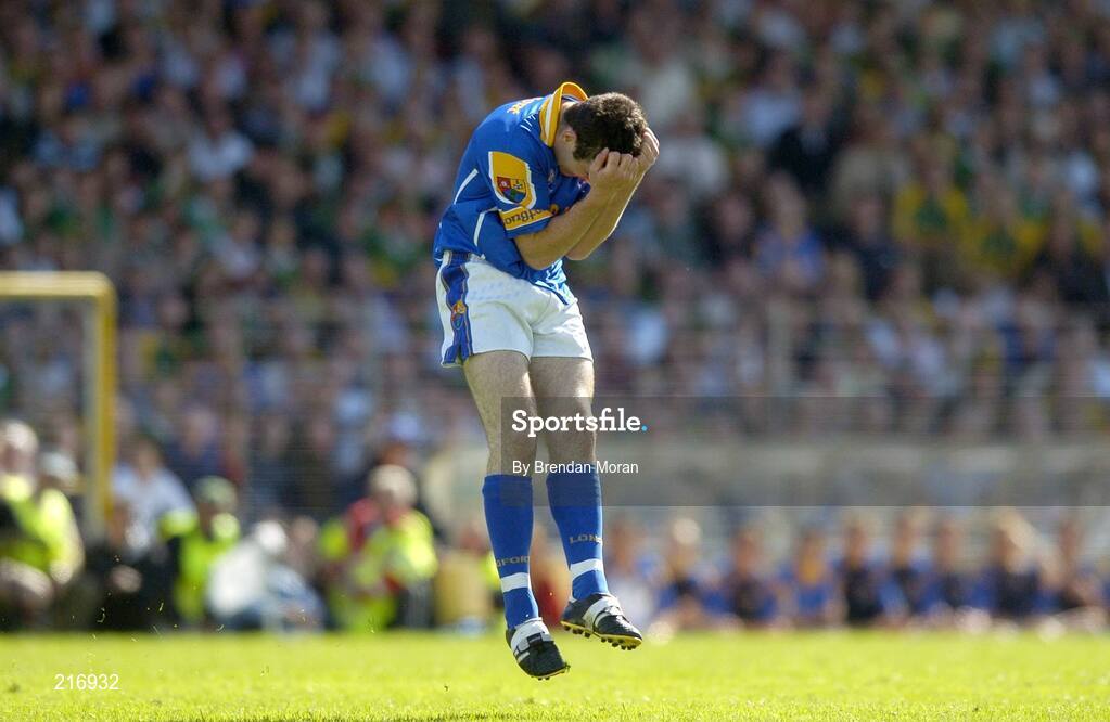 29 July 2006; Diarmuid Masterson, Longford, reacts after kicking the ball wide. Bank of Ireland All-Ireland Senior Football Championship Qualifier, Round 4, Kerry v Longford, Fitzgerald Stadium, Killarney, Co. Kerry. Picture credit; Brendan Moran / SPORTSFILE