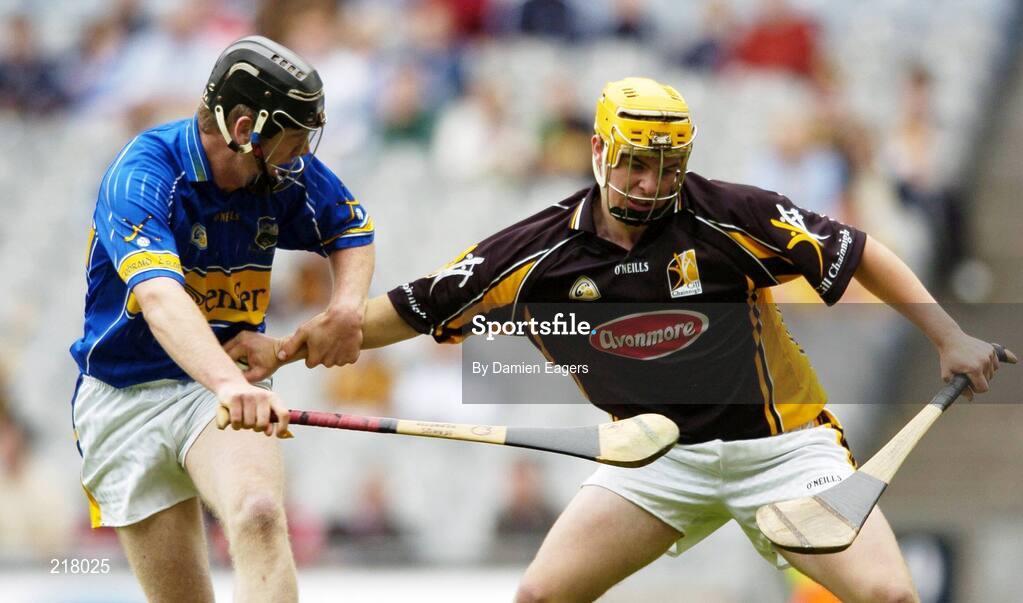 13 August 2006; Kilkenny goalkeeper Colin McGrath in action against Seamus Hennessy, Tipperary. All-Ireland Minor Hurling Championship, Semi-Final, Kilkenny v Tipperary, Croke Park, Dublin. Picture credit; Damien Eagers / SPORTSFILE