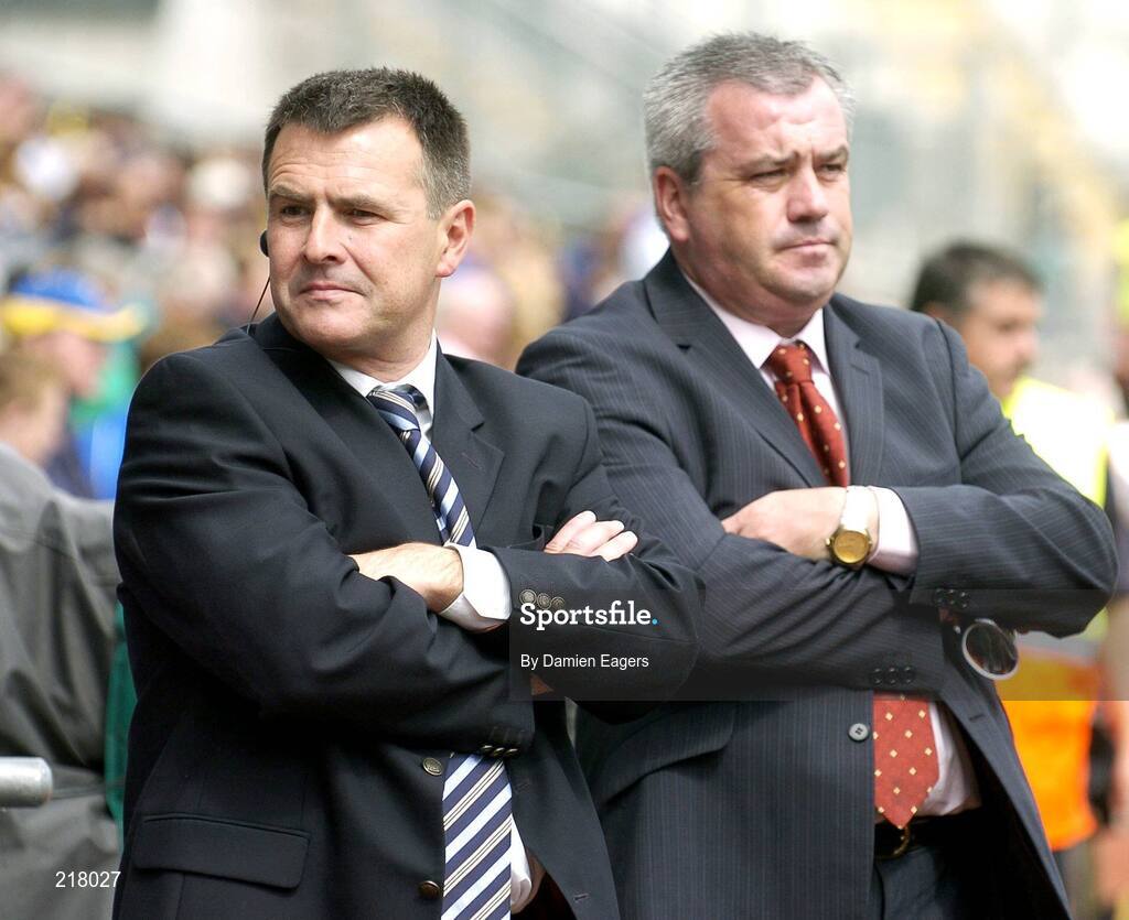 13 August 2006; Peter McKenna, left, Stadium Director of Croke Park with Joe McGlue, Chief Security Officer of the FAI. All-Ireland Minor Hurling Championship, Semi-Final, Kilkenny v Tipperary, Croke Park, Dublin. Picture credit; Damien Eagers / SPORTSFILE