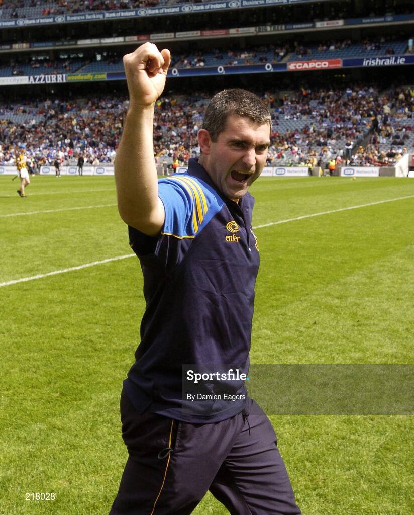 13 August 2006; Tipperary manager Liam Sheedy celebrates victory. All-Ireland Minor Hurling Championship, Semi-Final, Kilkenny v Tipperary, Croke Park, Dublin. Picture credit; Damien Eagers / SPORTSFILE