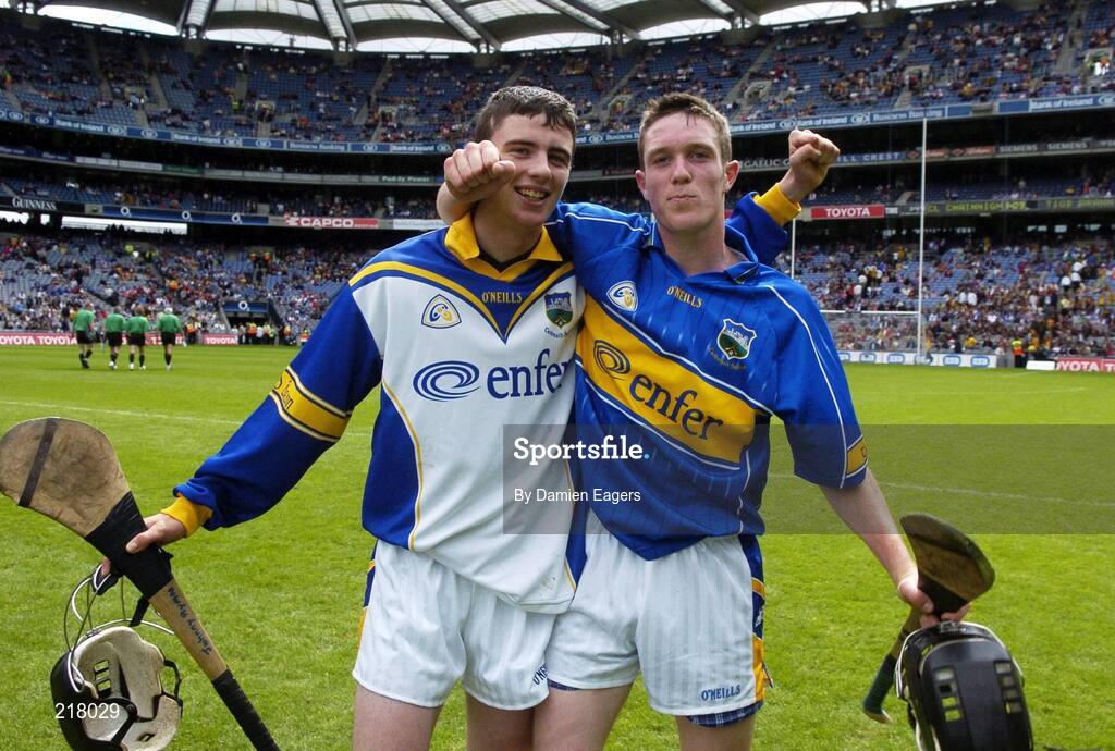 13 August 2006; Tipperary goalkeeper John Ryan, left, and Michael Cahill celebrate victory. All-Ireland Minor Hurling Championship, Semi-Final, Kilkenny v Tipperary, Croke Park, Dublin. Picture credit; Damien Eagers / SPORTSFILE