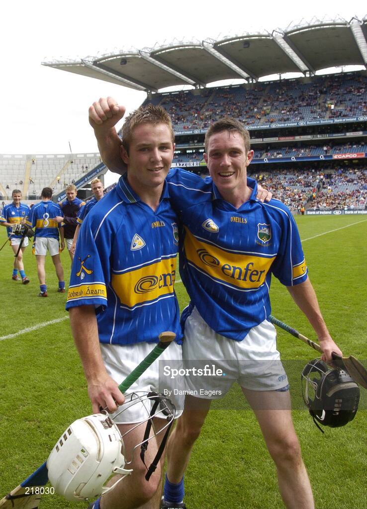 13 August 2006; Tipperary's Michael Cahill, right, and Gearoid Ryan celebrate victory. All-Ireland Minor Hurling Championship, Semi-Final, Kilkenny v Tipperary, Croke Park, Dublin. Picture credit; Damien Eagers / SPORTSFILE