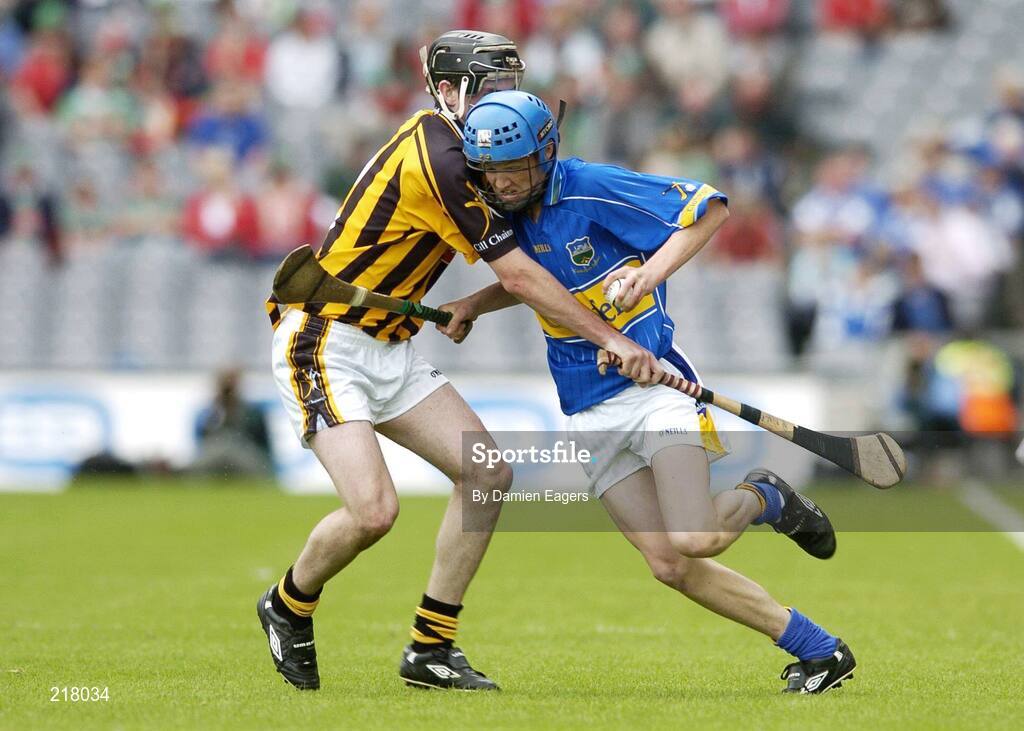 13 August 2006; Shane Bourke, Tipperary, in action against Pat Nolan, Kilkenny. All-Ireland Minor Hurling Championship, Semi-Final, Kilkenny v Tipperary, Croke Park, Dublin. Picture credit; Matt Browne / SPORTSFILE