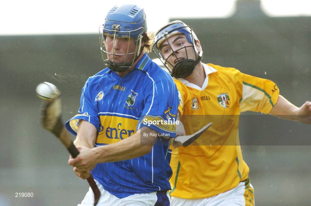19 August 2006; Niall Teenan, Tipperary, in action against Randal MacDonnell, Antrim. Erin All-Ireland U21 Hurling Championship Semi-Final, Tipperary v Antrim, Parnell Park, Dublin. Picture credit; Ray Lohan / SPORTSFILE