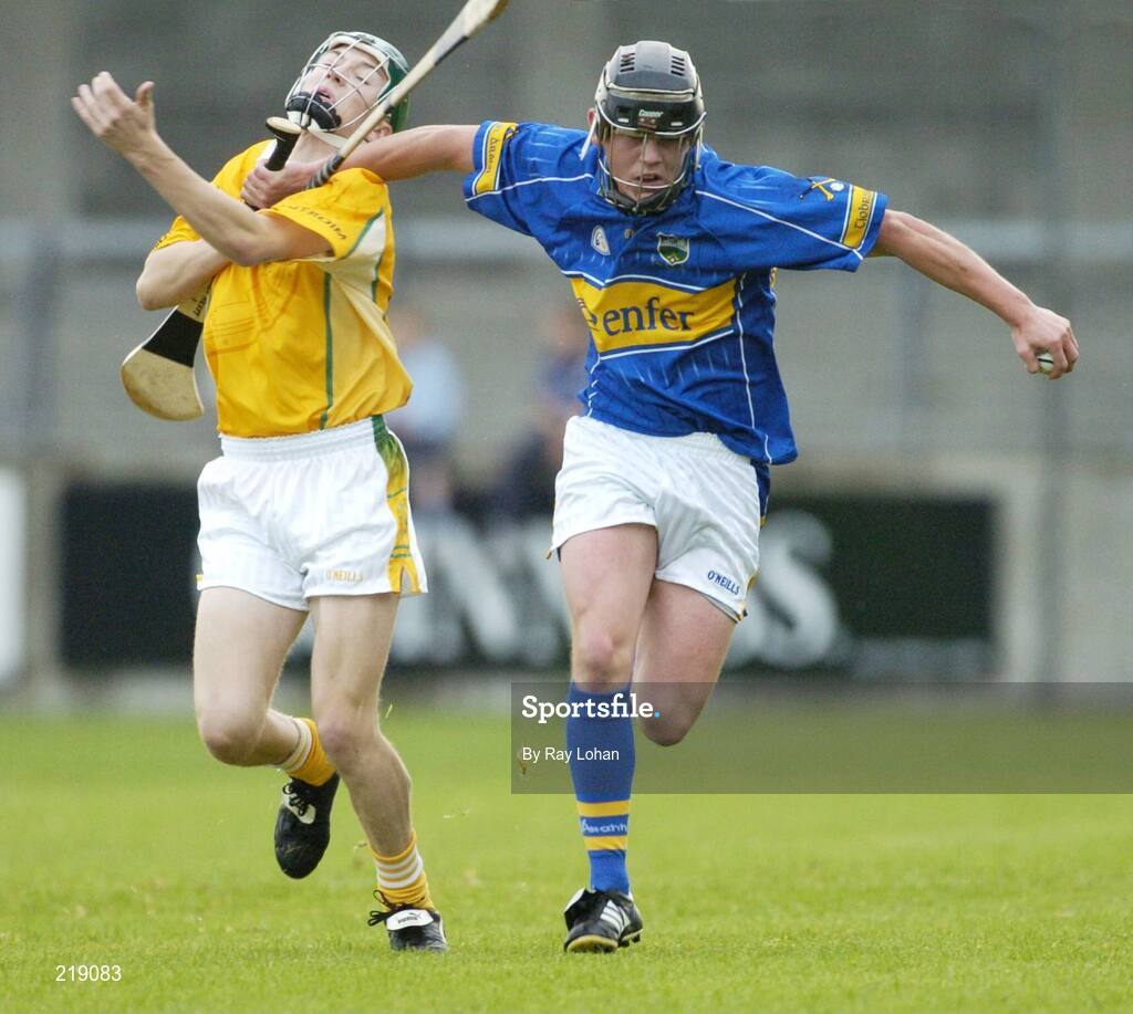 19 August 2006; Darragh Hickey, Tipperary, in action against Blain McDonnell, Antrim. Erin All-Ireland U21 Hurling Championship Semi-Final, Tipperary v Antrim, Parnell Park, Dublin. Picture credit; Ray Lohan / SPORTSFILE