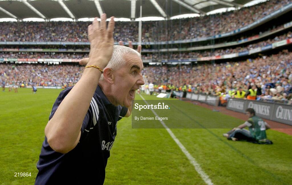 27 August 2006;Mayo manager Mickey Moran celebrates victory. Bank of Ireland All-Ireland Senior Football Championship Semi-Final, Dublin v Mayo, Croke Park, Dublin. Picture credit; Damien Eagers / SPORTSFILE
