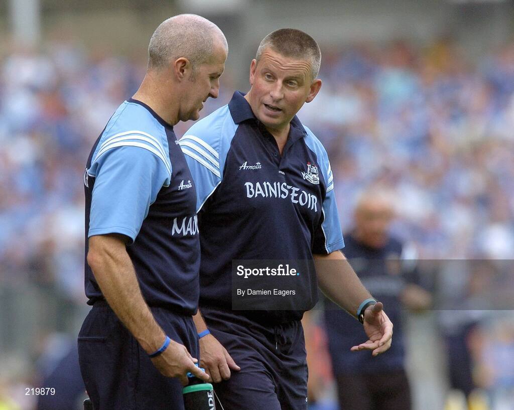 27 August 2006; Dublin manager Paul Caffrey with selector Paul Clarke. Bank of Ireland All-Ireland Senior Football Championship Semi-Final, Dublin v Mayo, Croke Park, Dublin. Picture credit; Damien Eagers / SPORTSFILE