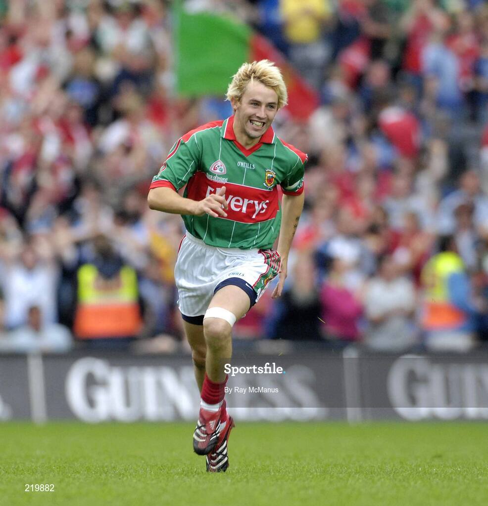 27 August 2006; Conor Mortimer, Mayo, celebrates victory at the final whistle. Bank of Ireland All-Ireland Senior Football Championship Semi-Final, Dublin v Mayo, Croke Park, Dublin. Picture credit; Ray McManus / SPORTSFILE