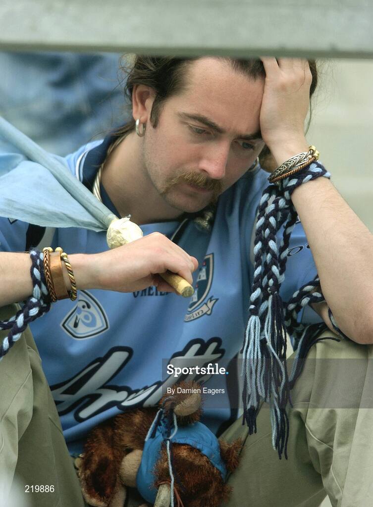 27 August 2006; A Dublin supporter on Hill 16 at the end of the match. Bank of Ireland All-Ireland Senior Football Championship Semi-Final, Dublin v Mayo, Croke Park, Dublin. Picture credit; Damien Eagers / SPORTSFILE
