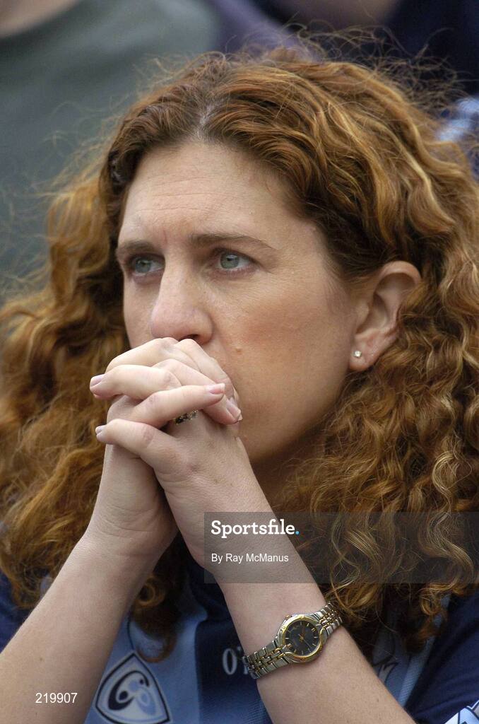 27 August 2006; A Dublin fan near the end of the game. Bank of Ireland All-Ireland Senior Football Championship Semi-Final, Dublin v Mayo, Croke Park, Dublin. Picture credit; Ray McManus / SPORTSFILE