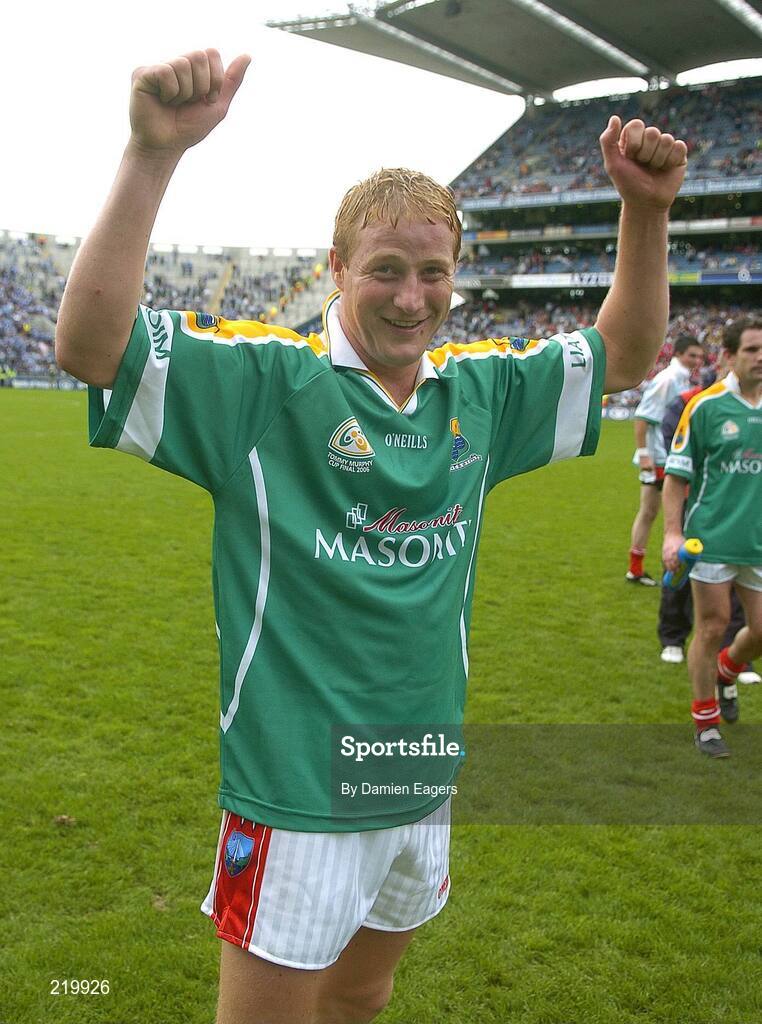 27 August 2006; Louth's J.P Rooney, wearing a Leitrim jersey, celebrates victory, after the game. Tommy Murphy Cup Final, Louth v Leitrim, Croke Park, Dublin. Picture credit; Damien Eagers / SPORTSFILE