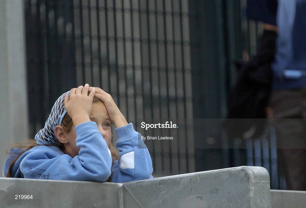 27 August 2006; A young Dublin fan after the match. Bank of Ireland All-Ireland Senior Football Championship Semi-Final, Dublin v Mayo, Croke Park, Dublin. Picture credit; Brian Lawless / SPORTSFILE
