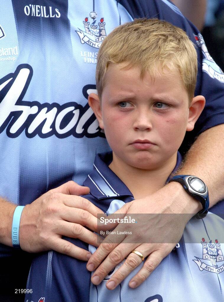 27 August 2006; A young Dublin fan after the match. Bank of Ireland All-Ireland Senior Football Championship Semi-Final, Dublin v Mayo, Croke Park, Dublin. Picture credit; Brian Lawless / SPORTSFILE