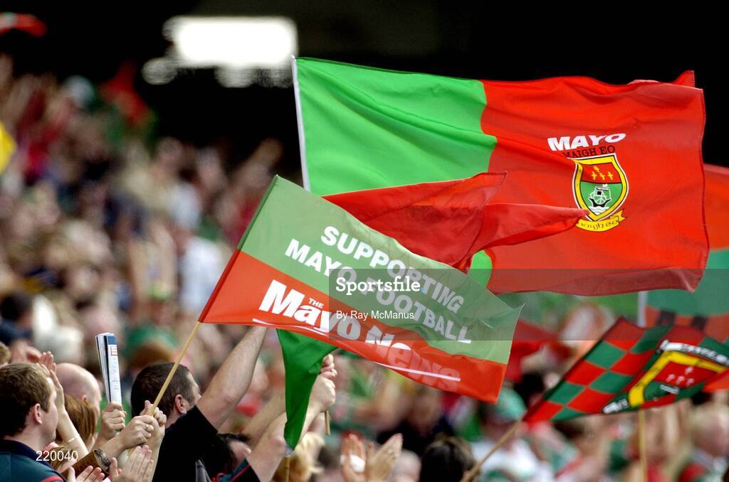 27 August 2006; Mayo supporters cheer on their team. Bank of Ireland All-Ireland Senior Football Championship Semi-Final, Dublin v Mayo, Croke Park, Dublin. Picture credit; Ray McManus / SPORTSFILE