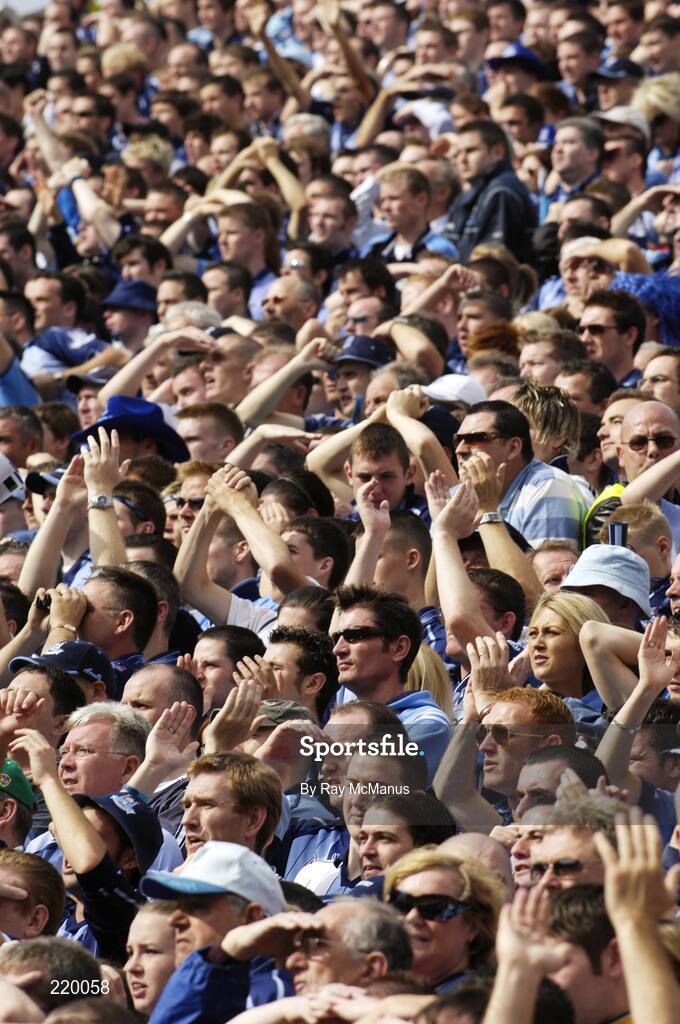 27 August 2006; Dublin supporters watch the game from Hill 16. Bank of Ireland All-Ireland Senior Football Championship Semi-Final, Dublin v Mayo, Croke Park, Dublin. Picture credit; Ray McManus / SPORTSFILE