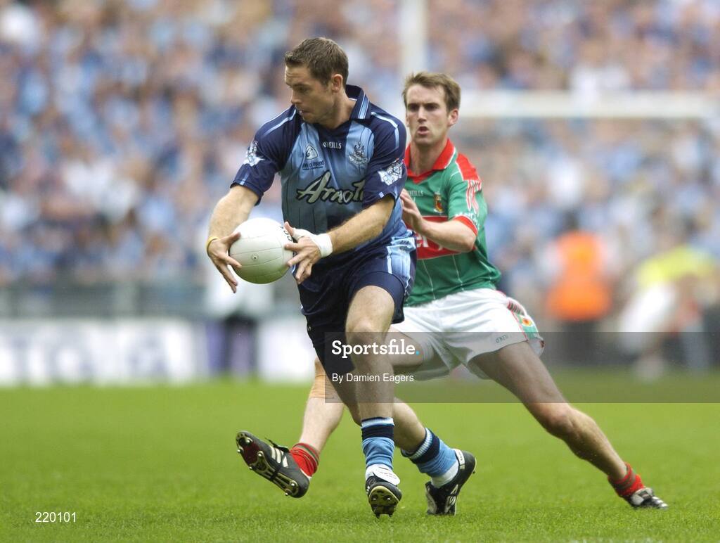 27 August 2006; Darren Magee, Dublin, in action against Ronan McGarrity, Mayo. Bank of Ireland All-Ireland Senior Football Championship Semi-Final, Dublin v Mayo, Croke Park, Dublin. Picture credit; Damien Eagers / SPORTSFILE