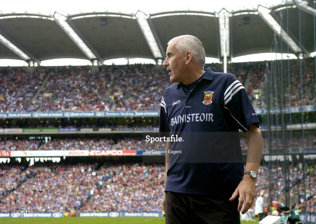 27 August 2006; Mayo manager Mickey Moran watches the closing minutes of the match. Bank of Ireland All-Ireland Senior Football Championship Semi-Final, Dublin v Mayo, Croke Park, Dublin. Picture credit; Damien Eagers / SPORTSFILE