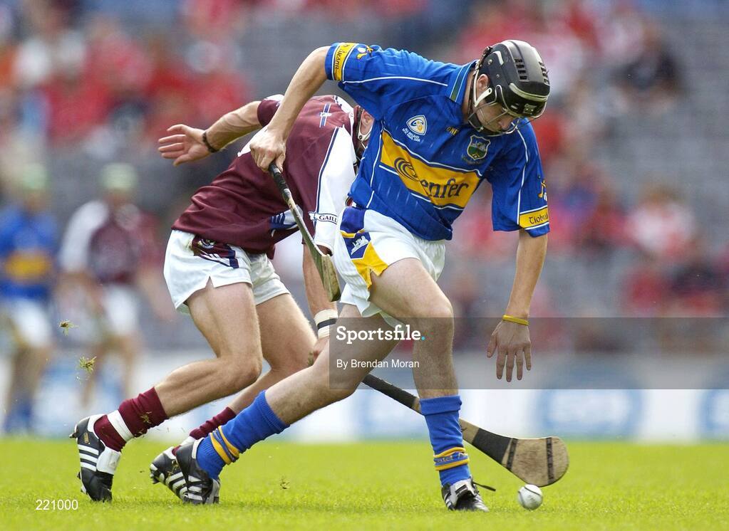 3 September 2006; Joey McLoughney, Tipperary, in action against Eoin Forde, Galway. ESB All-Ireland Minor Hurling Championship Final, Galway v Tipperary, Croke Park, Dublin. Picture credit: Brendan Moran / SPORTSFILE