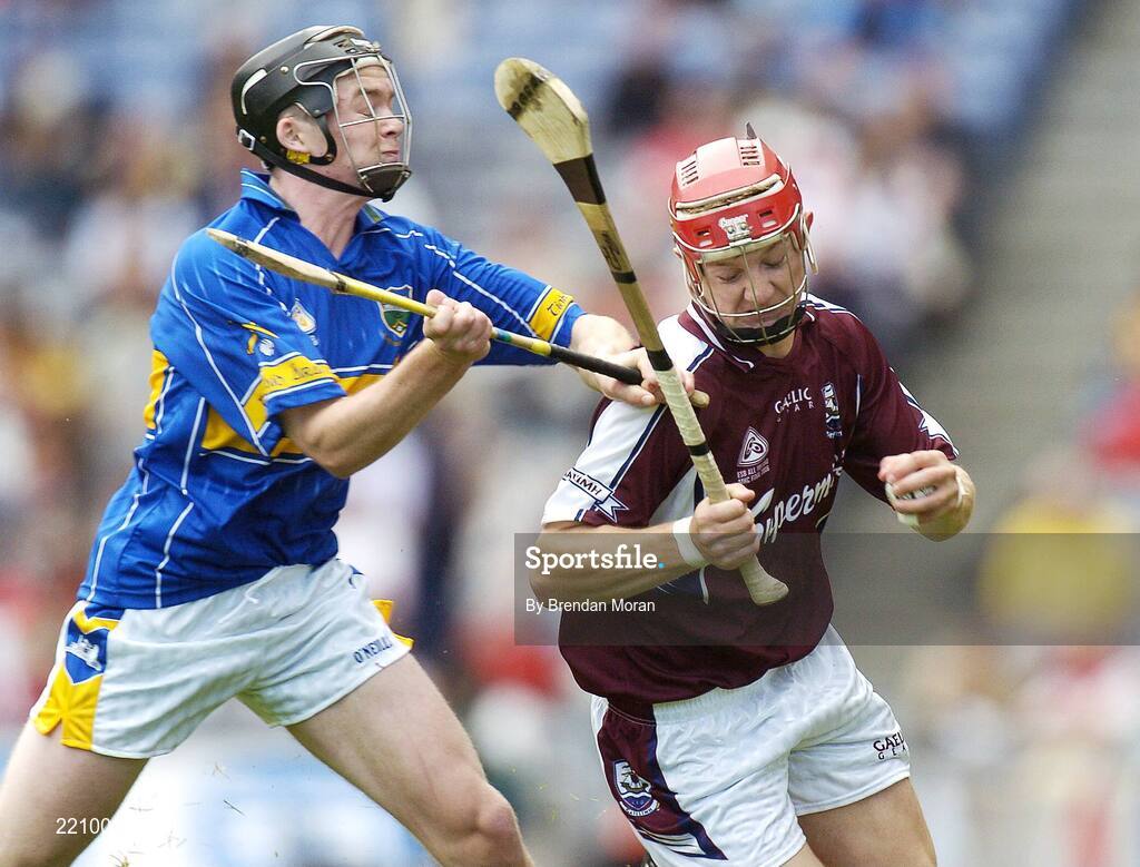 3 September 2006; Joe Canning, Galway, in action against Mark McMahon, Tipperary. ESB All-Ireland Minor Hurling Championship Final, Galway v Tipperary, Croke Park, Dublin. Picture credit: Brendan Moran / SPORTSFILE