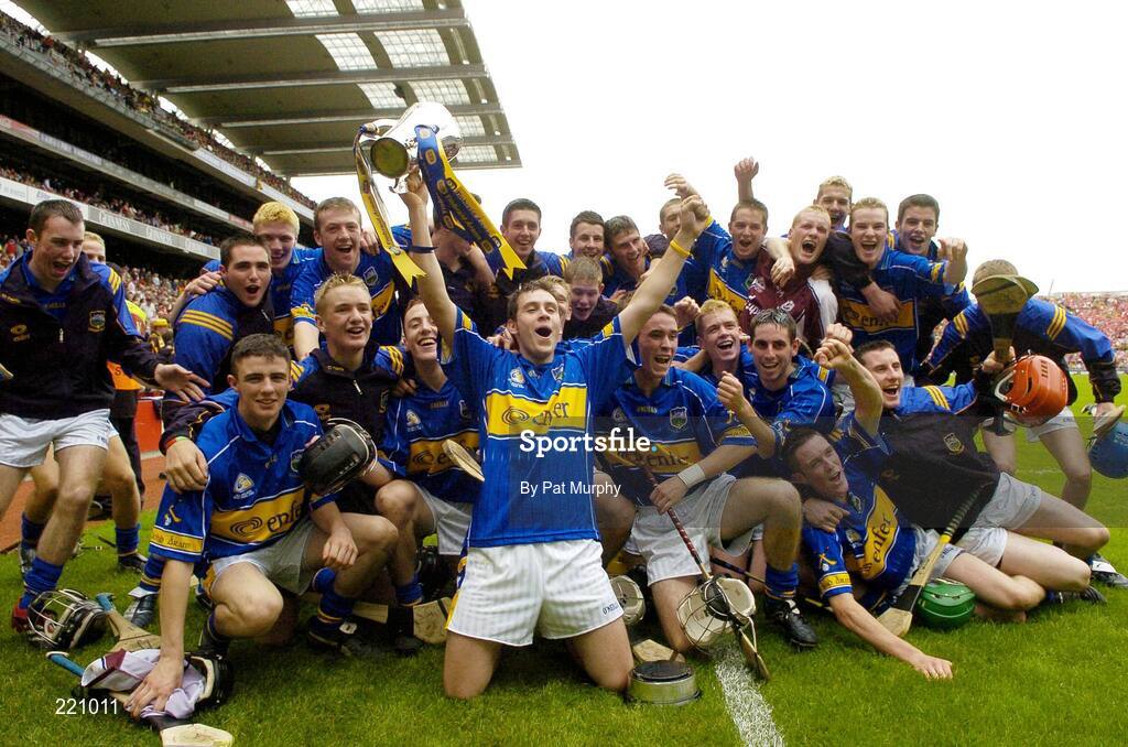 3 September 2006; The Tipperary panel celebrate with the Irish Press Cup. ESB All-Ireland Minor Hurling Championship Final, Galway v Tipperary, Croke Park, Dublin. Picture credit: Pat Murphy / SPORTSFILE