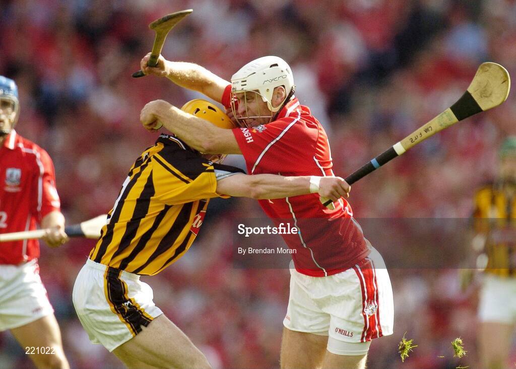 3 September 2006; Timmy McCarthy, Cork, in action against James 'Cha' Fitzpatrick, Kilkenny. Guinness All-Ireland Senior Hurling Championship Final, Cork v Kilkenny, Croke Park, Dublin. Picture credit: Brendan Moran / SPORTSFILE