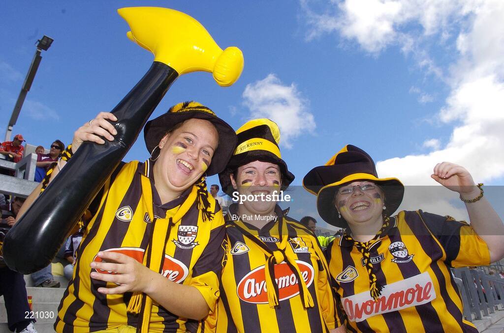 3 September 2006; Kilkenny supporters Orla Brennan, left, and Ciara Walsh, centre, from Munchoin, with Anne Marie Welsh from Kilmacow before the game. Guinness All-Ireland Senior Hurling Championship Final, Cork v Kilkenny, Croke Park, Dublin. Picture credit: Pat Murphy / SPORTSFILE