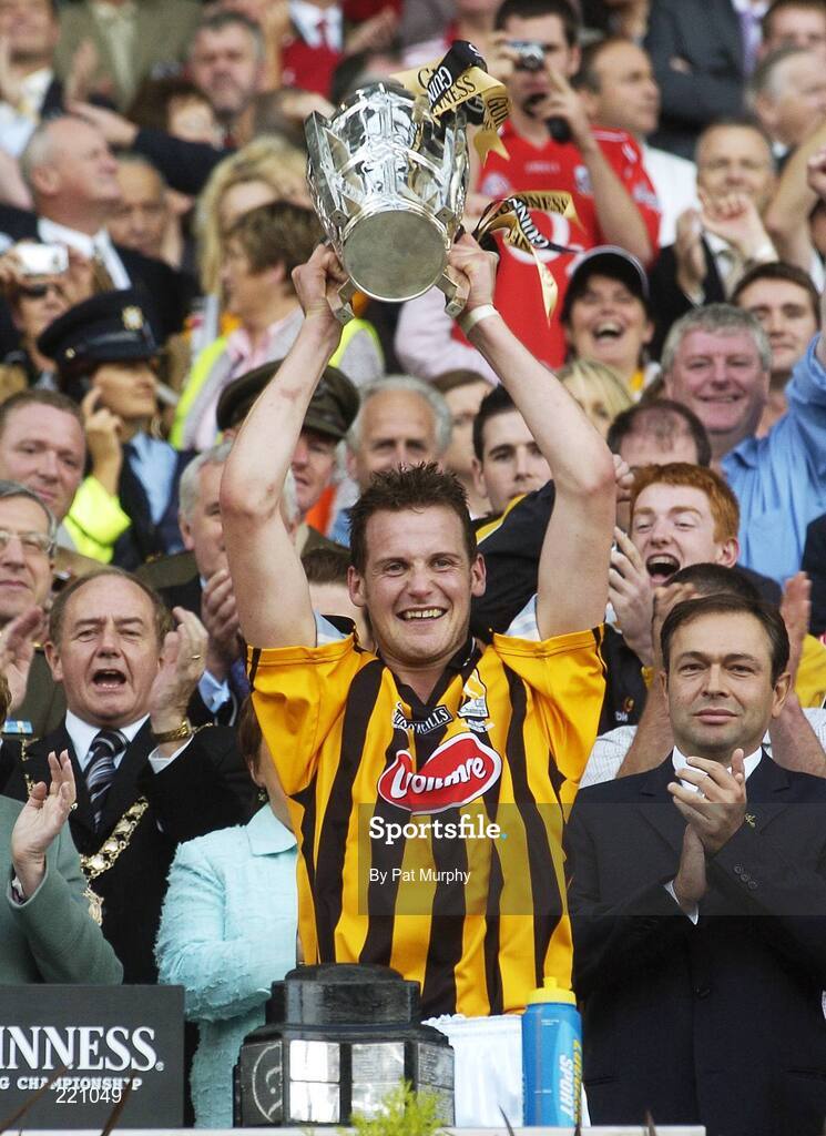 3 September 2006; Jackie Tyrrell, Kilkenny, lifts the Liam MacCarthy Cup. Guinness All-Ireland Senior Hurling Championship Final, Cork v Kilkenny, Croke Park, Dublin. Picture credit: Pat Murphy / SPORTSFILE