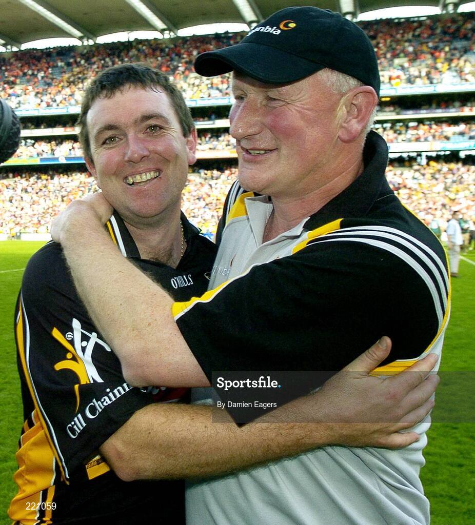 3 September 2006; Kilkenny manager Brian Cody with goalkeeper James McGarry celebrate victory. Guinness All-Ireland Senior Hurling Championship Final, Cork v Kilkenny, Croke Park, Dublin. Picture credit: Damien Eagers / SPORTSFILE