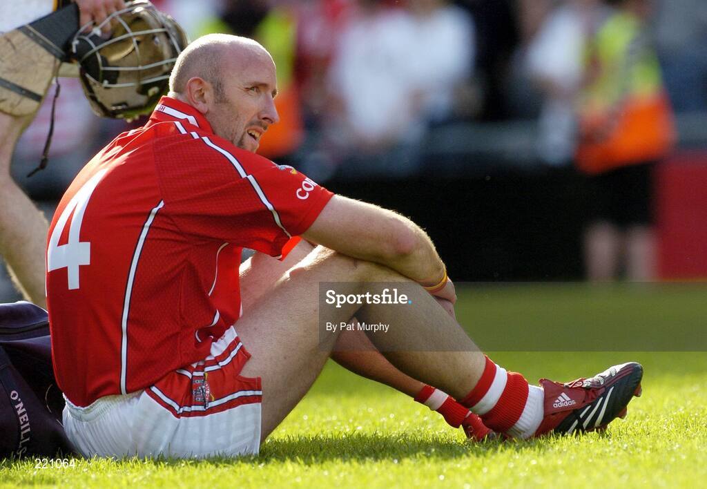 3 September 2006; Cork's Brian Corcoran shows his disapointment after the final whistle. Guinness All-Ireland Senior Hurling Championship Final, Cork v Kilkenny, Croke Park, Dublin. Picture credit: Pat Murphy / SPORTSFILE