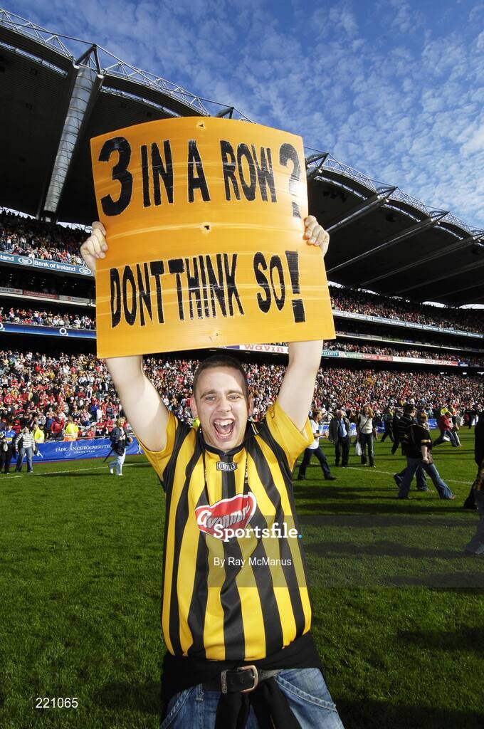 3 September 2006; Kilkenny supporter Shane Lacey, from Ballyraggart, at the end of the game. Guinness All-Ireland Senior Hurling Championship Final, Cork v Kilkenny, Croke Park, Dublin. Picture credit: Ray McManus / SPORTSFILE