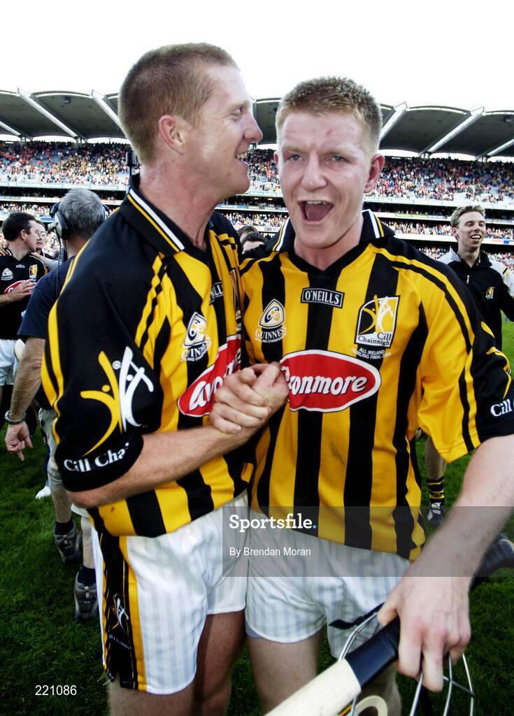 3 September 2006; Kilkenny's Henry Shefflin, left, and Richie Power celebrate after victory over Cork. Guinness All-Ireland Senior Hurling Championship Final, Cork v Kilkenny, Croke Park, Dublin. Picture credit: Brendan Moran / SPORTSFILE