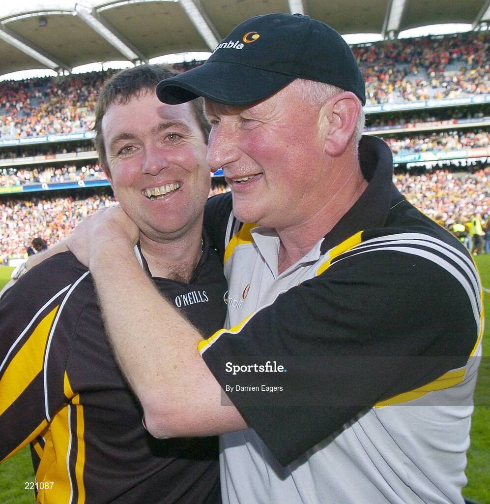 3 September 2006; Kilkenny manager Brian Cody celebrates with goalkeeper James McGarry. Guinness All-Ireland Senior Hurling Championship Final, Cork v Kilkenny, Croke Park, Dublin. Picture credit: Damien Eagers / SPORTSFILE