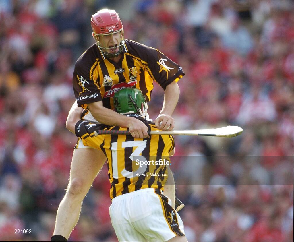 3 September 2006; Kilkenny players Eddie Brennan (13) and John Tennyson celebrate on the final whistle. Guinness All-Ireland Senior Hurling Championship Final, Cork v Kilkenny, Croke Park, Dublin. Picture credit: Ray McManus / SPORTSFILE
