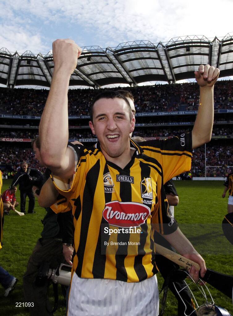 3 September 2006; Kilkenny's Eoin Larkin celebrates after victory over Cork. Guinness All-Ireland Senior Hurling Championship Final, Cork v Kilkenny, Croke Park, Dublin. Picture credit: Brendan Moran / SPORTSFILE