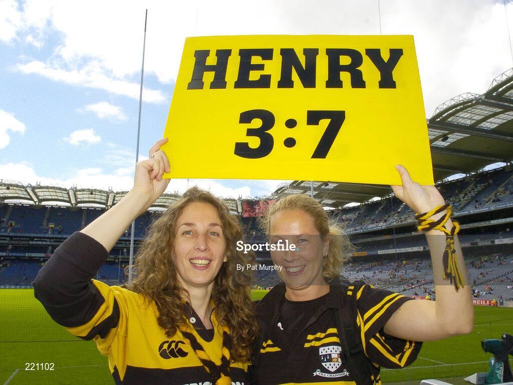 3 September 2006; Kilkenny supporters Anne Harrington-Rees, left, and Mary Harrington, both from Ballyhale, Kilkenny, show their support before the game. Guinness All-Ireland Senior Hurling Championship Final, Cork v Kilkenny, Croke Park, Dublin. Picture credit: Pat Murphy / SPORTSFILE