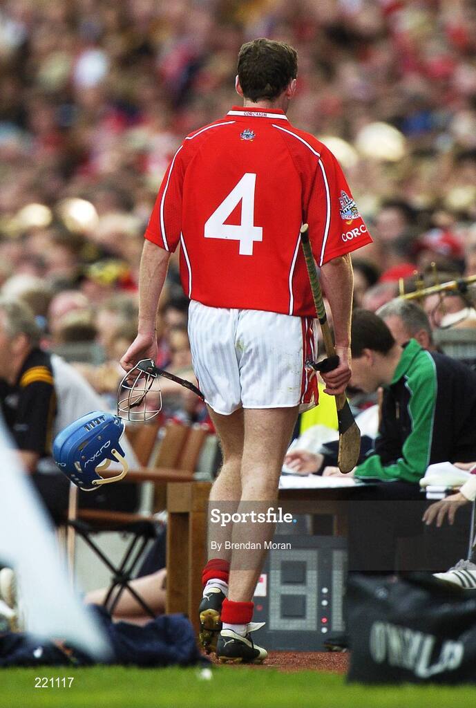 3 September 2006; Cork captain Pat Mulcahy leaves the field after being substituted during the second half. Guinness All-Ireland Senior Hurling Championship Final, Cork v Kilkenny, Croke Park, Dublin. Picture credit: Brendan Moran / SPORTSFILE
