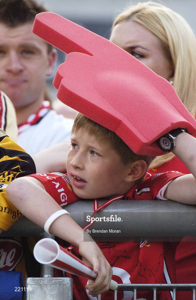 3 September 2006; A young Cork fan late in the game. Guinness All-Ireland Senior Hurling Championship Final, Cork v Kilkenny, Croke Park, Dublin. Picture credit: Brendan Moran / SPORTSFILE