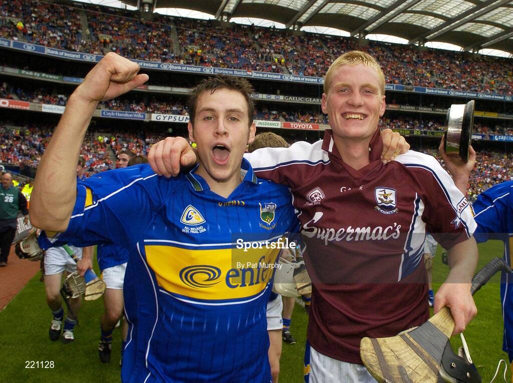3 September 2006; Tipperary's Joey McLoughney, left, and Thomas Stapleton celebrate. ESB All-Ireland Minor Hurling Championship Final, Galway v Tipperary, Croke Park, Dublin. Picture credit: Pat Murphy / SPORTSFILE