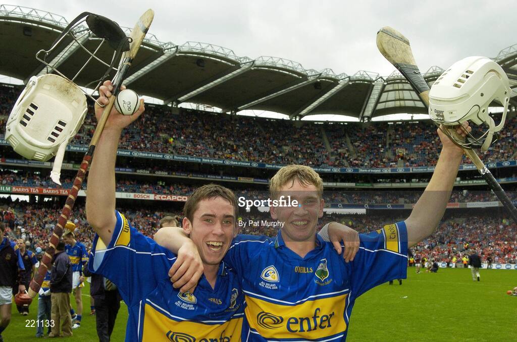 3 September 2006; Tipperary's Brendan Maher and Michael Gleeson, left, celebrate after the game. ESB All-Ireland Minor Hurling Championship Final, Galway v Tipperary, Croke Park, Dublin. Picture credit: Pat Murphy / SPORTSFILE