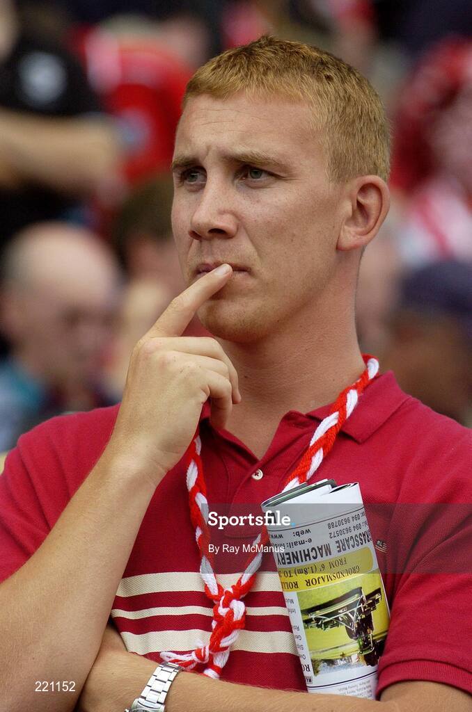 3 September 2006; A Cork supporter at half time. Guinness All-Ireland Senior Hurling Championship Final, Cork v Kilkenny, Croke Park, Dublin. Picture credit: Ray McManus / SPORTSFILE