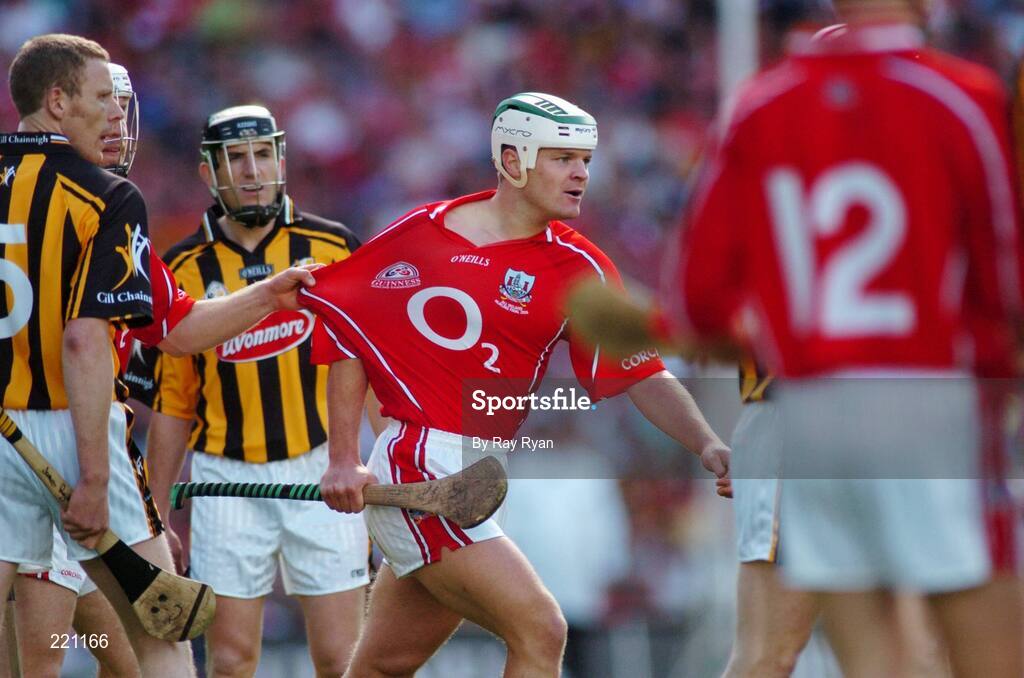 3 September 2006; Niall McCarthy, Cork, is held back against Kilkenny. Guinness All-Ireland Senior Hurling Championship Final, Cork v Kilkenny, Croke Park, Dublin. Picture credit: Ray Ryan / SPORTSFILE