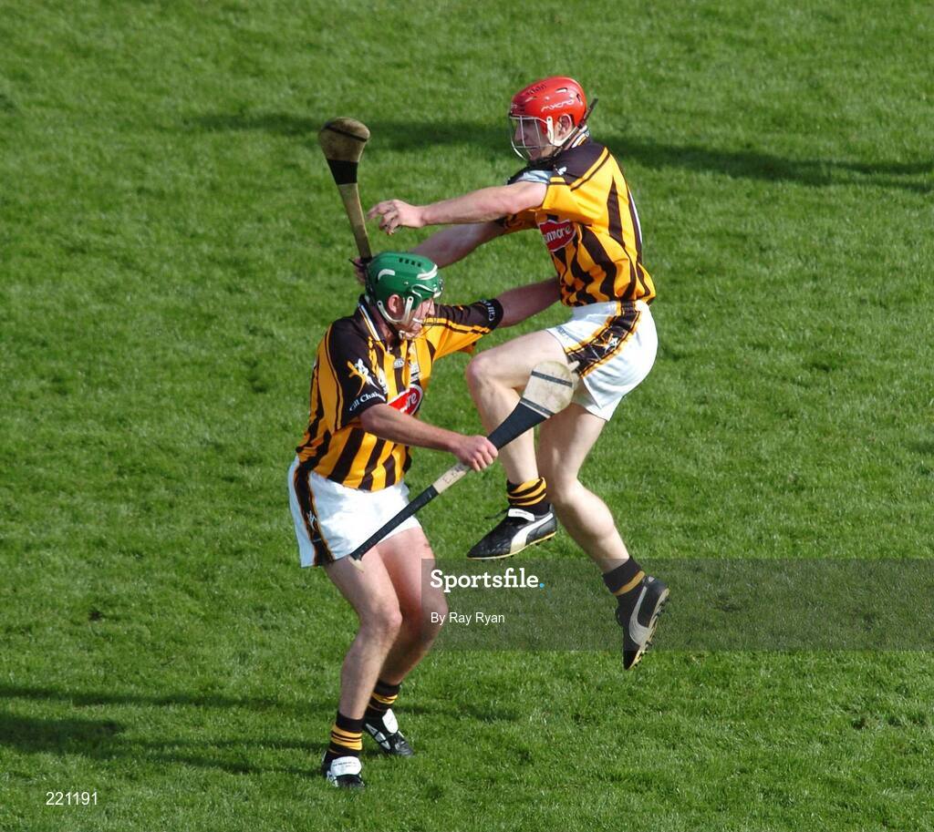 3 September 2006; Kilkenny players Eddie Brennan, left, and John Tennyson celebrate after the final whistle. Guinness All-Ireland Senior Hurling Championship Final, Cork v Kilkenny, Croke Park, Dublin. Picture credit: Ray Ryan / SPORTSFILE