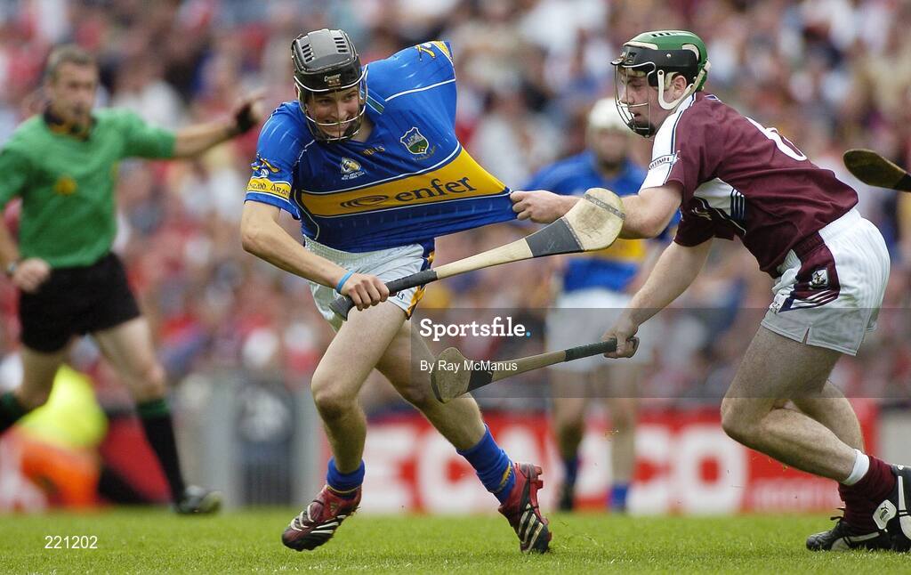 3 September 2006; Patrick Bourke, Tipperary, in action against Kevin Keane, Galway. ESB All-Ireland Minor Hurling Championship Final, Galway v Tipperary, Croke Park, Dublin. Picture credit: Ray McManus / SPORTSFILE