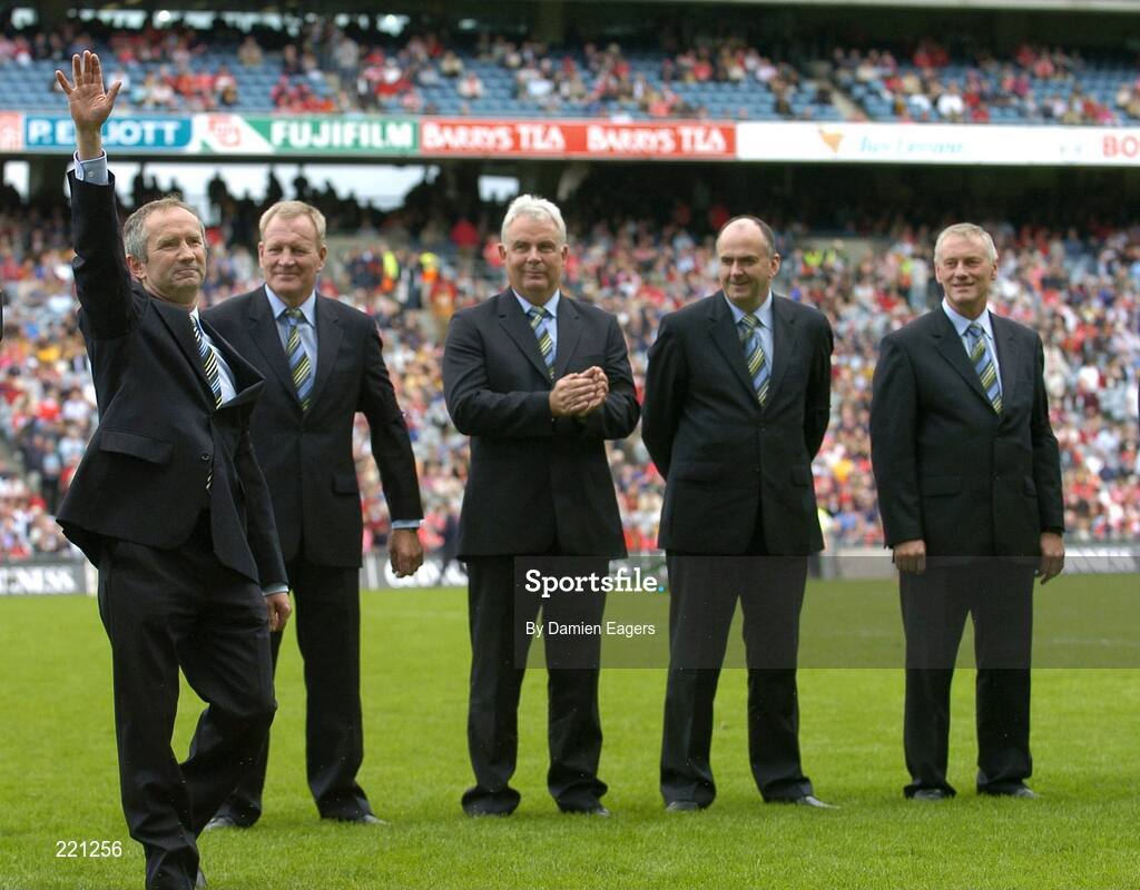 3 September 2006; Members of the 1981 Offaly All-Ireland Hurling Champions, from left, Ger Coughlan, Joachim Kelly, Liam Currams, Paddy Kirwan and Brendan Bermingham. Guinness All-Ireland Senior Hurling Championship Final, Cork v Kilkenny, Croke Park, Dublin. Picture credit: Damien Eagers / SPORTSFILE