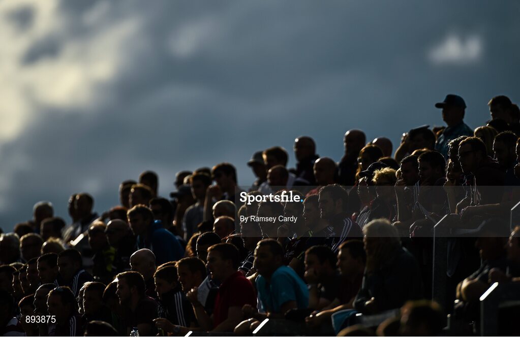 26 July 2014; Supporters watch on during the first half. GAA Football All Ireland Senior Championship, Round 4A, Galway v Tipperary. O'Connor Park, Tullamore, Co. Offaly. Picture credit: Ramsey Cardy / SPORTSFILE