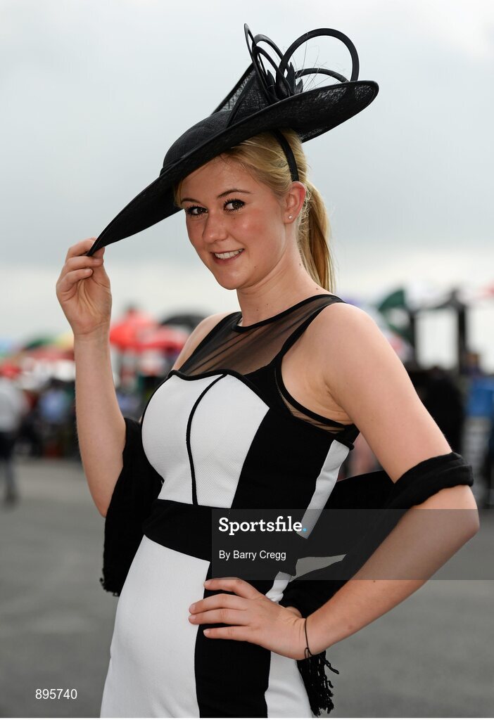31 July 2014; Carolin Hilker, from Bielefeld, Germany, enjoying a day at the races. Galway Racing Festival, Ballybrit, Co. Galway. Picture credit: Barry Cregg / SPORTSFILE